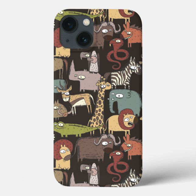 African Animals Pattern Case-Mate iPhone Case (Back)