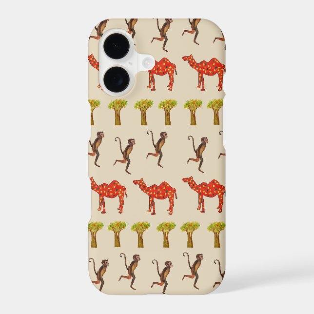 African Animals Pattern iPhone 8/7, Barely There Case (Back)