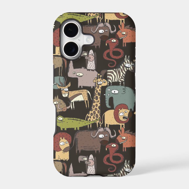 African Animals Pattern Iphone Case (Back)