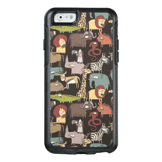 African Animals Pattern Otterbox iPhone Case (Back)