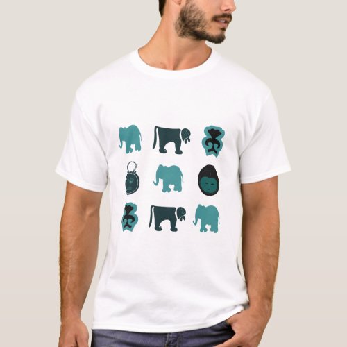 african animals pattern T_Shirt