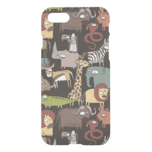 African Animals Pattern iPhone SE/8/7 Case