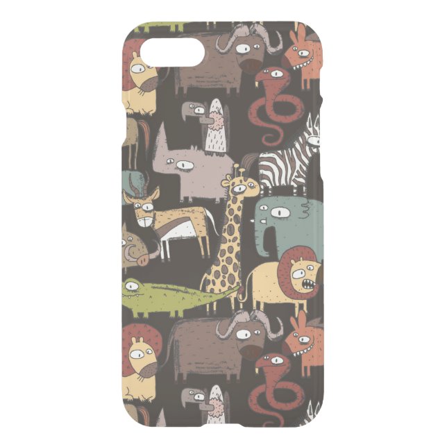 African Animals Pattern Uncommon iPhone Case (Back)