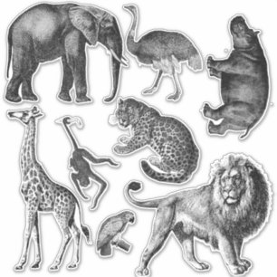 African Animals Set Vinyl Decal