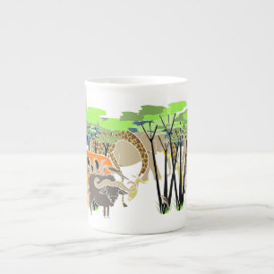 African Animals, the majestic safari Bone China Mug
