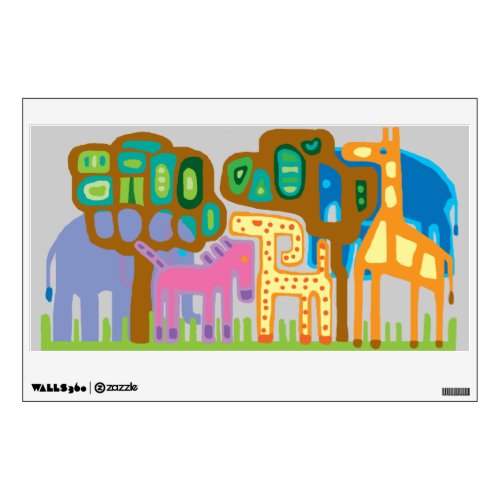 African animals wall decal