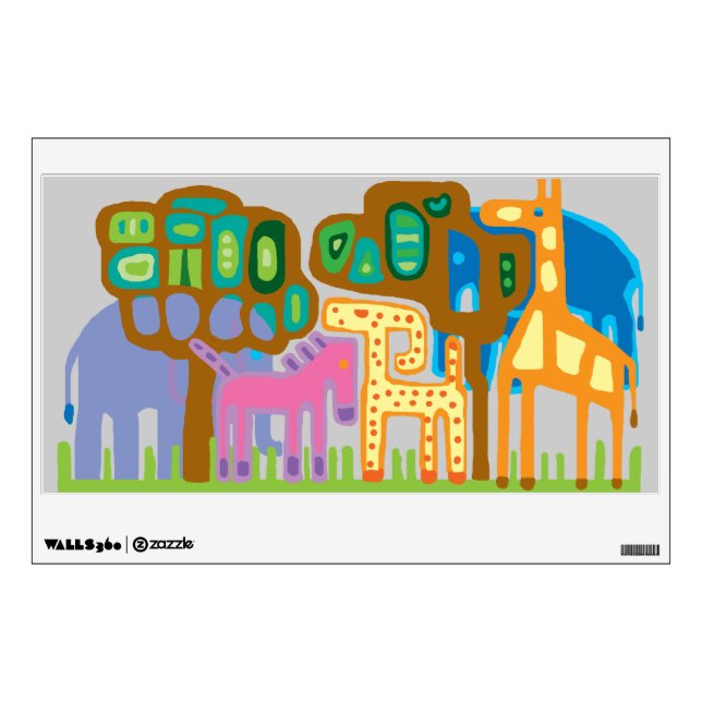 African animals wall decal (Front)