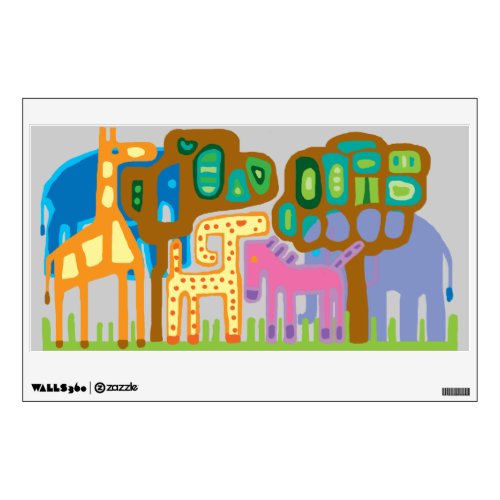 African animals wall sticker