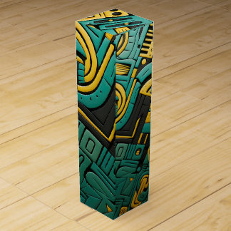African Ankara Emerald Matrix Wine Box