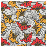 African Ankara Floral Pattern Fabric