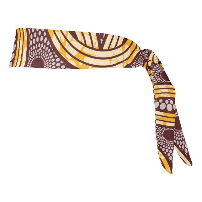 African Ankara Kitenge Gold Headband (Rotate 90)
