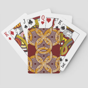 African Ankara Kitenge Gold Playing Cards