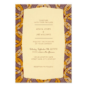 African Wedding Invitations Zazzle
