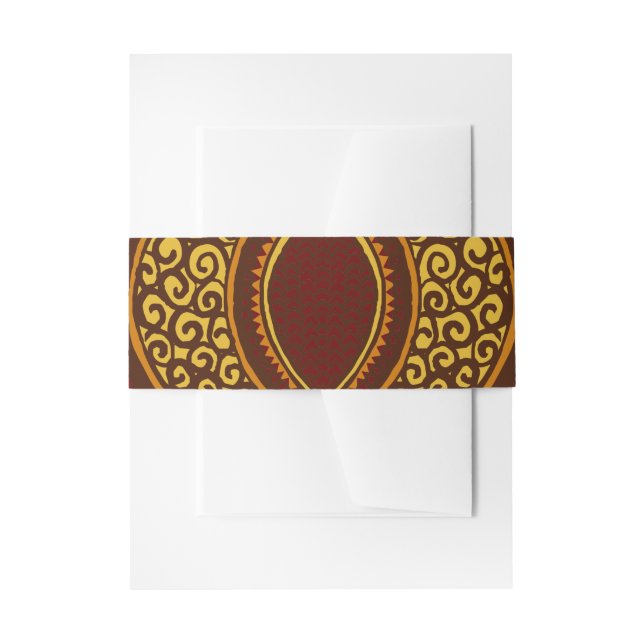 African Ankara Maroon Floral Belly Band (Front Example)