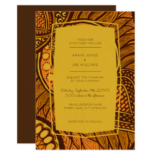 African Wedding Invitations Zazzle