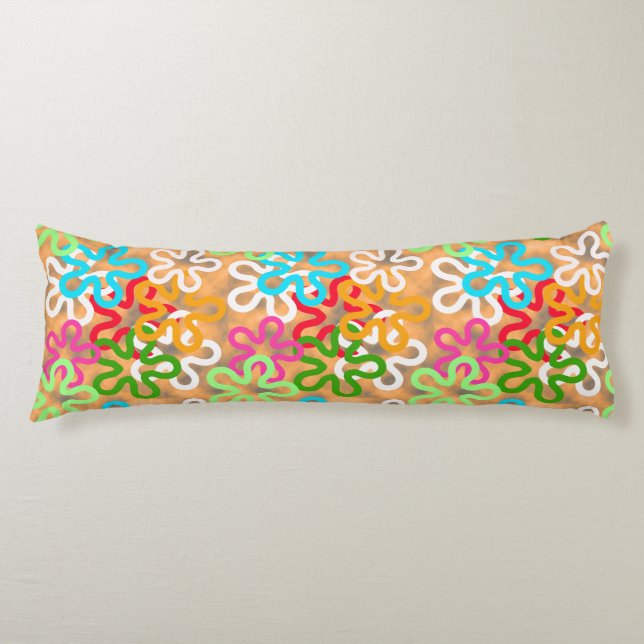 African Ankara Pattern Design  Body Pillow (Front)