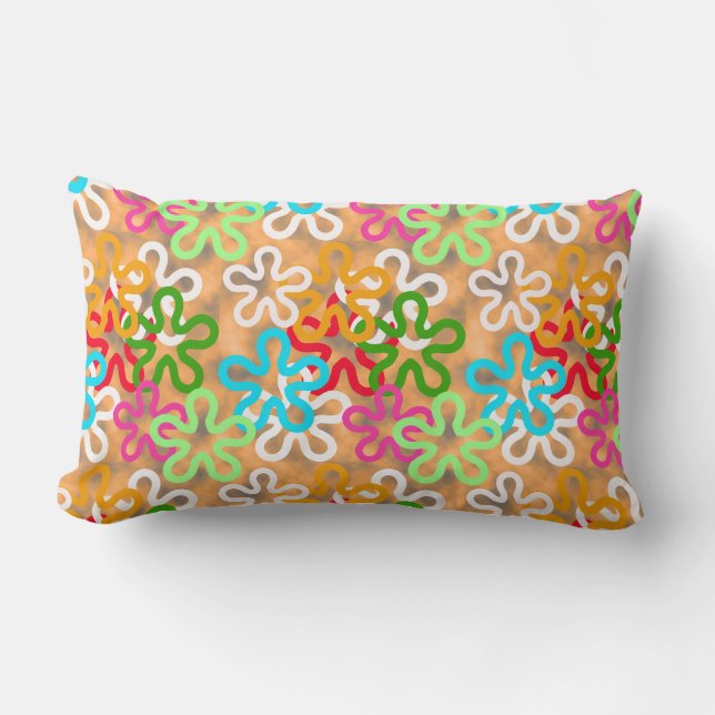 African Ankara Pattern Design  Lumbar Pillow (Front)