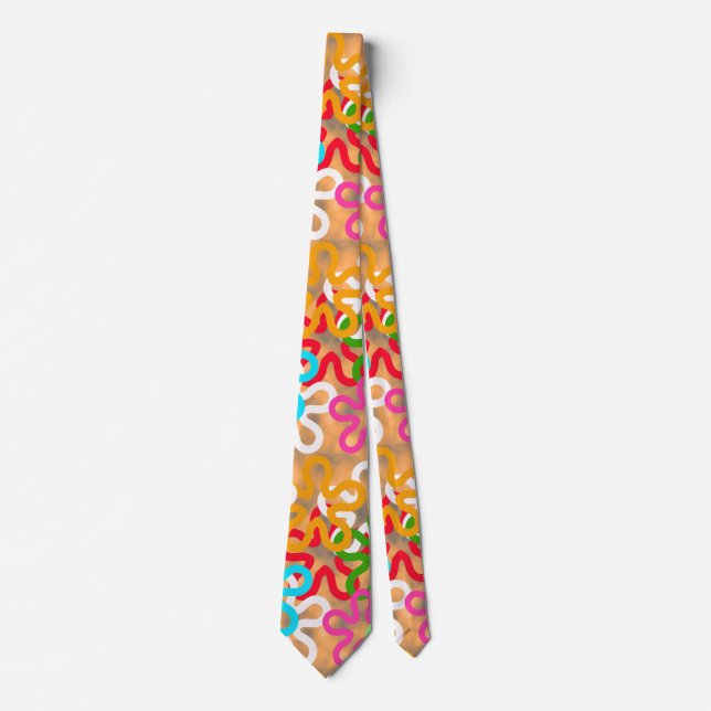 African Ankara Pattern Design  Neck Tie (Front)