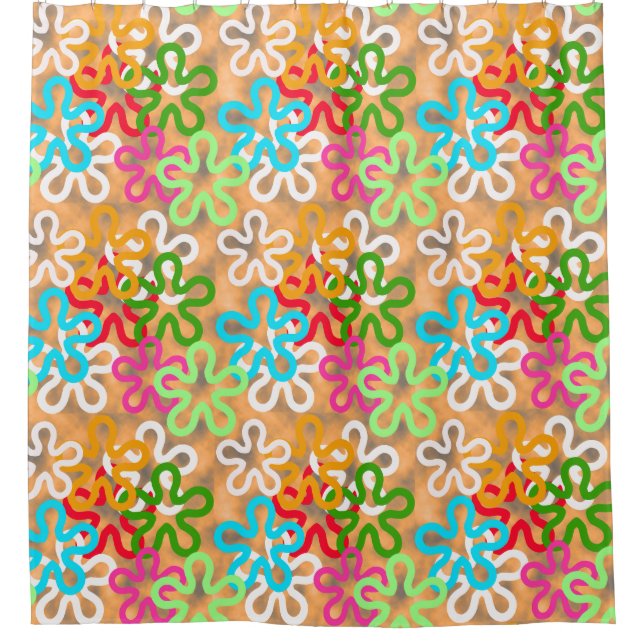 African Ankara Pattern Design  Shower Curtain (Front)