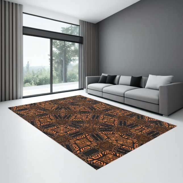 African Ankara Style Area Rug (Insitu (Indoor 3))