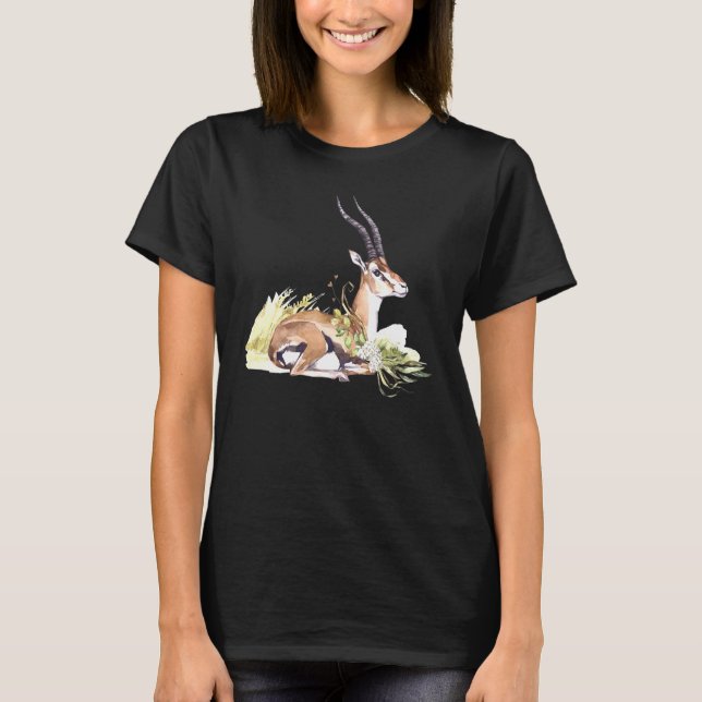 African Antelope I Gazelle I Hartebeest I Antelope T-Shirt (Front)