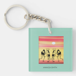 African Art, Awesome Break Dance Keychain
