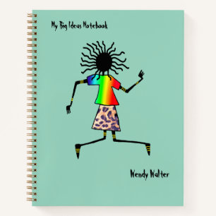African Art, Awesome Trendy Girl Music Vibe Notebook