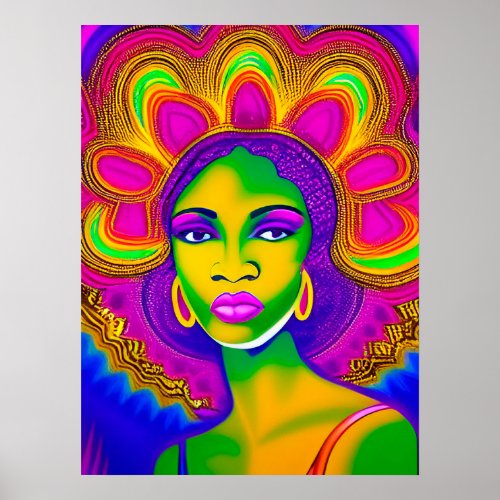 African Art Black Woman Art African American Art  Poster