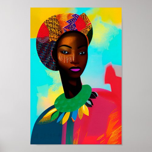 African Art Black Woman Art African American Art  Poster