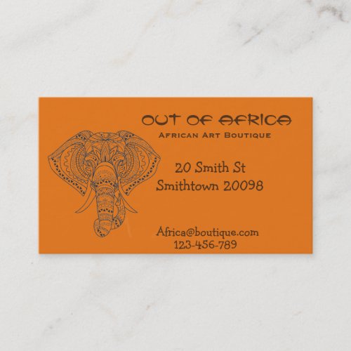African art boutique shop African fashion Business Card