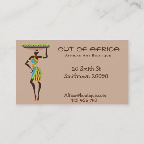 African art boutique shop African fashion Business Card