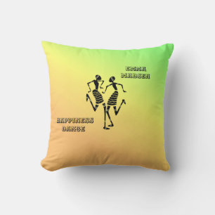 African Art, Colorful Happiness Dance Throw Pillow