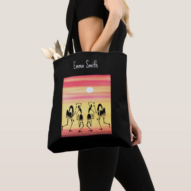 African Art, Cute Sunny Day Break Dance  Tote Bag (Close Up)