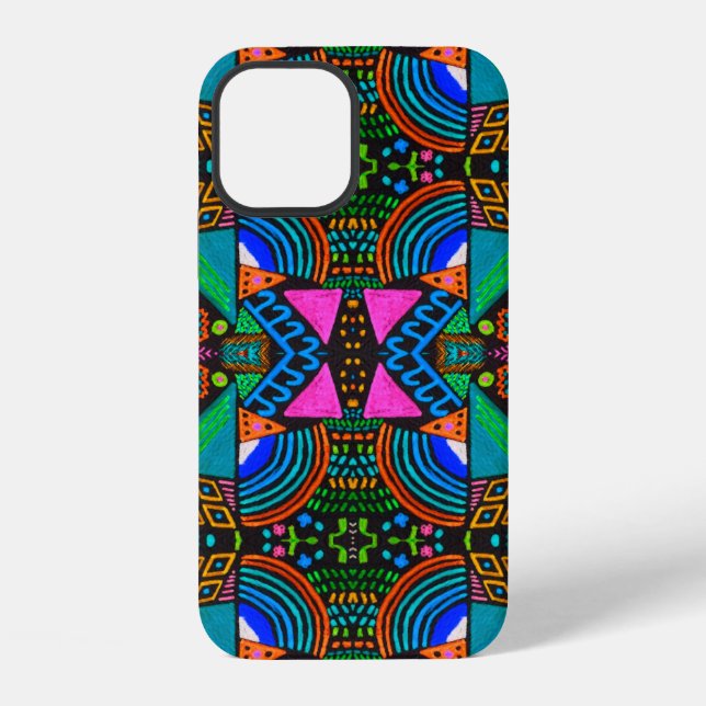 African art drawing. Seamless aztec pattern. Chero Iphone Case (Back)