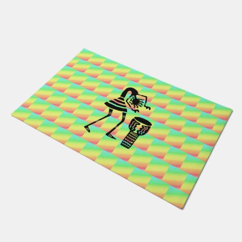 African Art Drum Beat Doormat