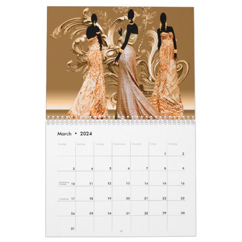  African Art Gallery Calendar