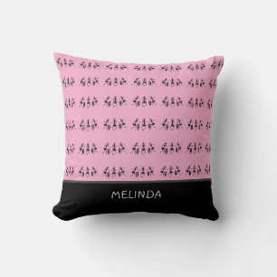 African Art, Inspirational Dance, Cute Pink Throw Pillow