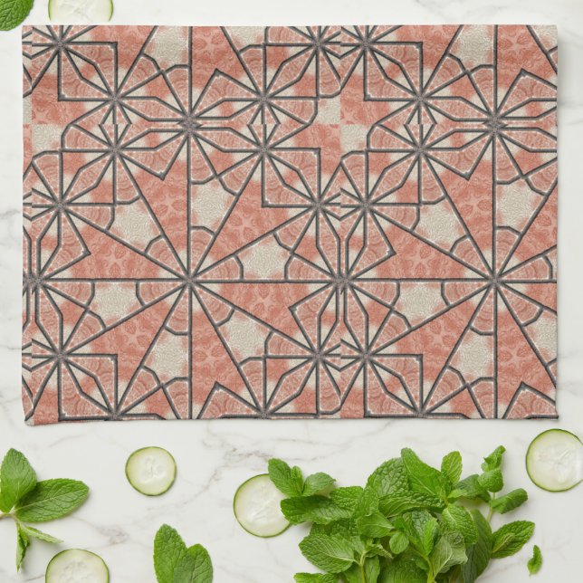 African Art Kitchen Towel (Folded)