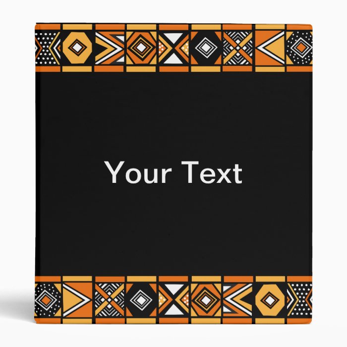 African art pattern binder