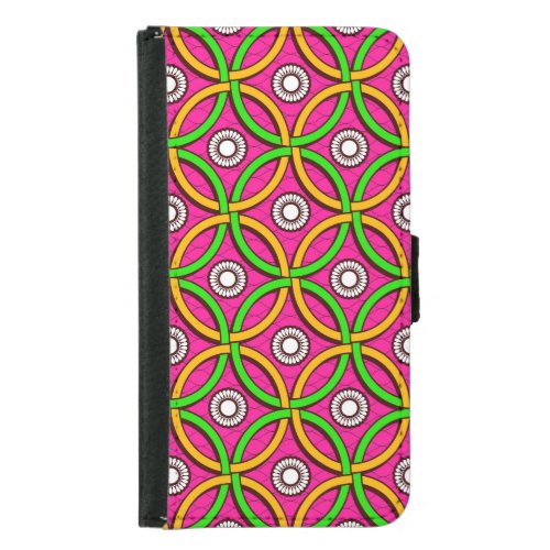 African Art Seamless Abstract Picture Samsung Galaxy S5 Wallet Case