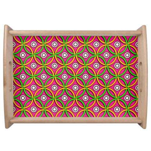 African Art Seamless Abstract Picture Serving Tray