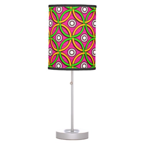 African Art Seamless Abstract Picture Table Lamp