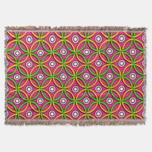 African Art Seamless Abstract Picture Throw Blanket