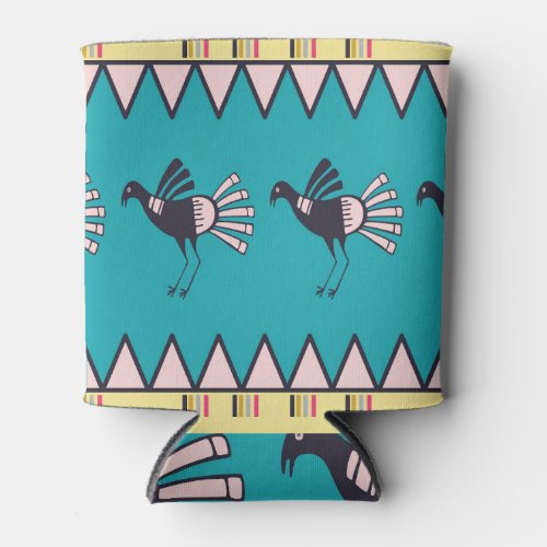 African Art Style Tribal Doodle Can Cooler