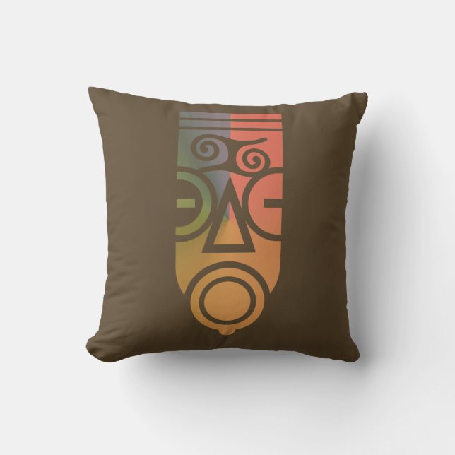 African art throw pillow (Front)