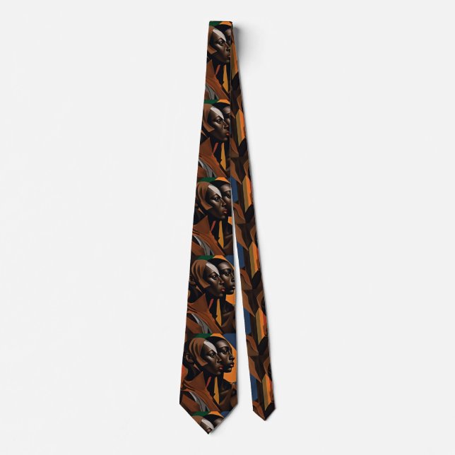  African art work pattern Neck Tie (Front)