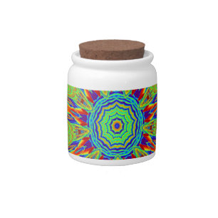 African Asian European ethnic pattern Candy Jar