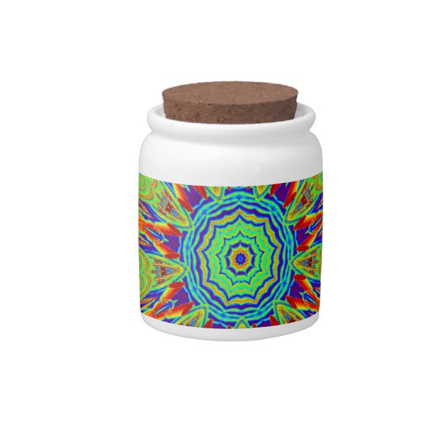 African Asian European ethnic pattern Candy Jar (Front)