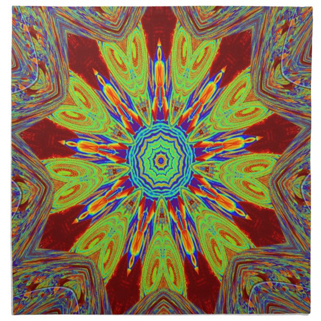 African Asian European ethnic pattern Cloth Napkin (Front)