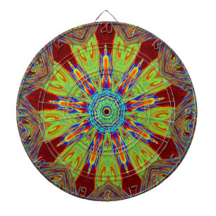 African Asian European ethnic pattern Dart Board
